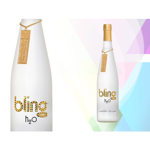 Bling H2O Swarovski mentes forrásvíz üvegben 750ml Gold