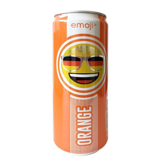 Emoji Drink-Keep smiling-narancs ízű szénsavas ital 300ml alu dobozban