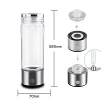 Hidrogénvízkészítő üvegpalack (hordozható) SPE/PEM technológia 350ml