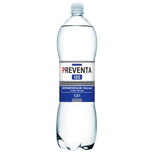 Preventa-105 csökkentett deutériumtartalmú 1,5l szénsavas víz