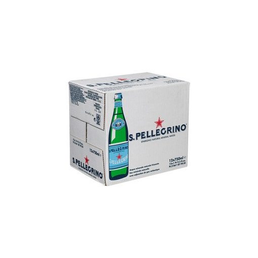 San Pellegrino 0,75l szénsavas ásványvíz üvegben  (visszaváltható, Betéti díjas +50.-Ft)
