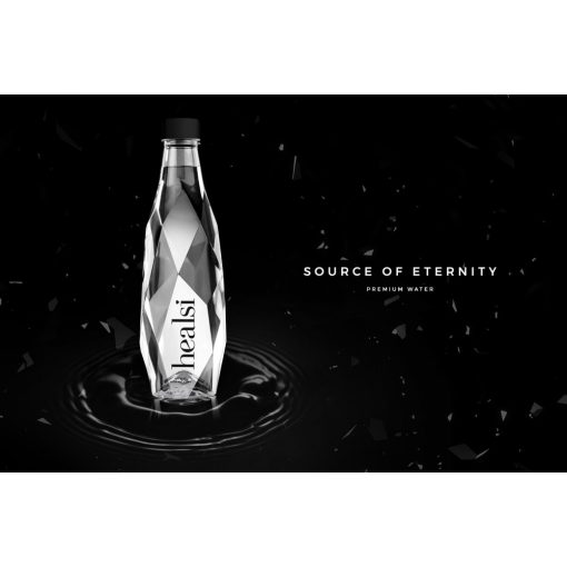 Healsi Water Diamond Bottle Crystal 0,4l mentes ásványvíz üveg palackban